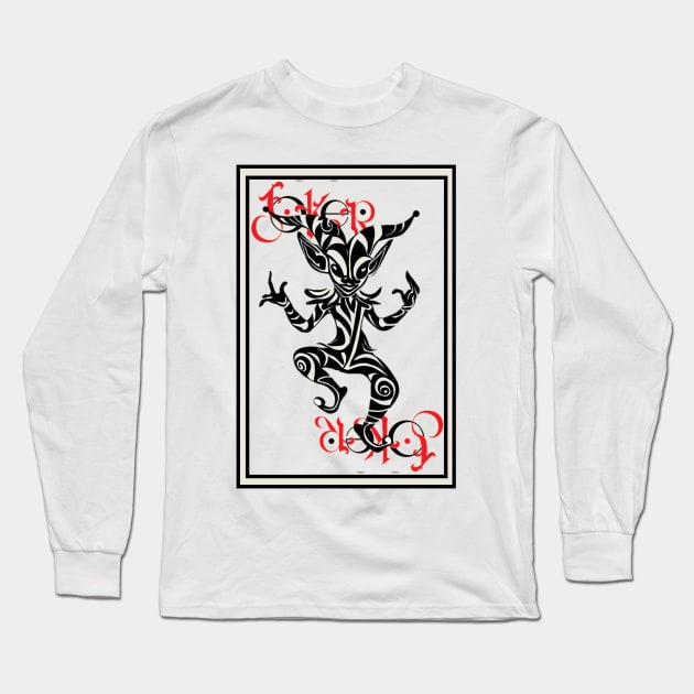 Joker Card Long Sleeve T-Shirt by Evidence of the Machine